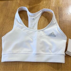 Adidas White Racerback Sports Bra